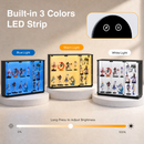 Advwin Glass Display Cabinet w/ 3-Color Sensor LED Light