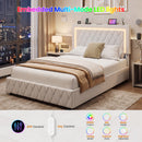 Advwin LED Bed Frame with Drawers and Charging