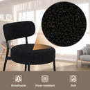 Advwin Bar Stools Set 2 Boucle Kitchen Counter Black