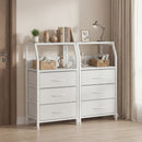 Advwin Set of 2 Bedside Table with 3 Drawers