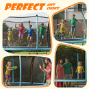 Advwin 14FT Trampoline Outdoor Recreational Trampoline Blue