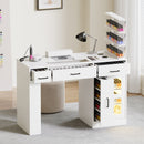 Advwin Manicure Table w/Glass Top Drawer Dust Collector