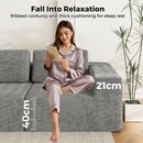 Advwin Armless Sofa Chair Chenille Fabric Modular Sofa