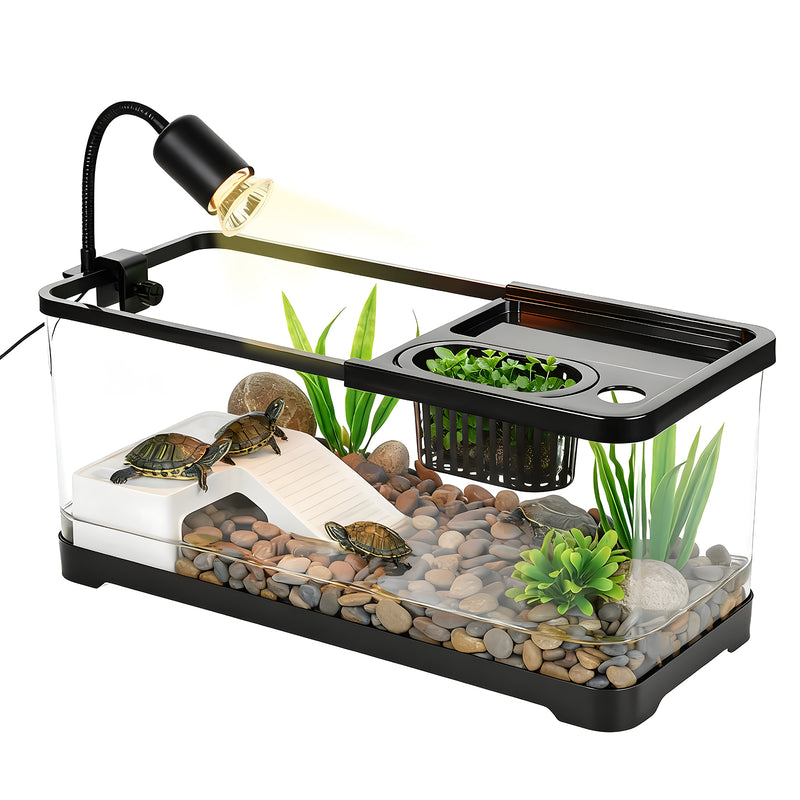 Advwin Turtle Tank Kit with Basking Platform & Basking Light