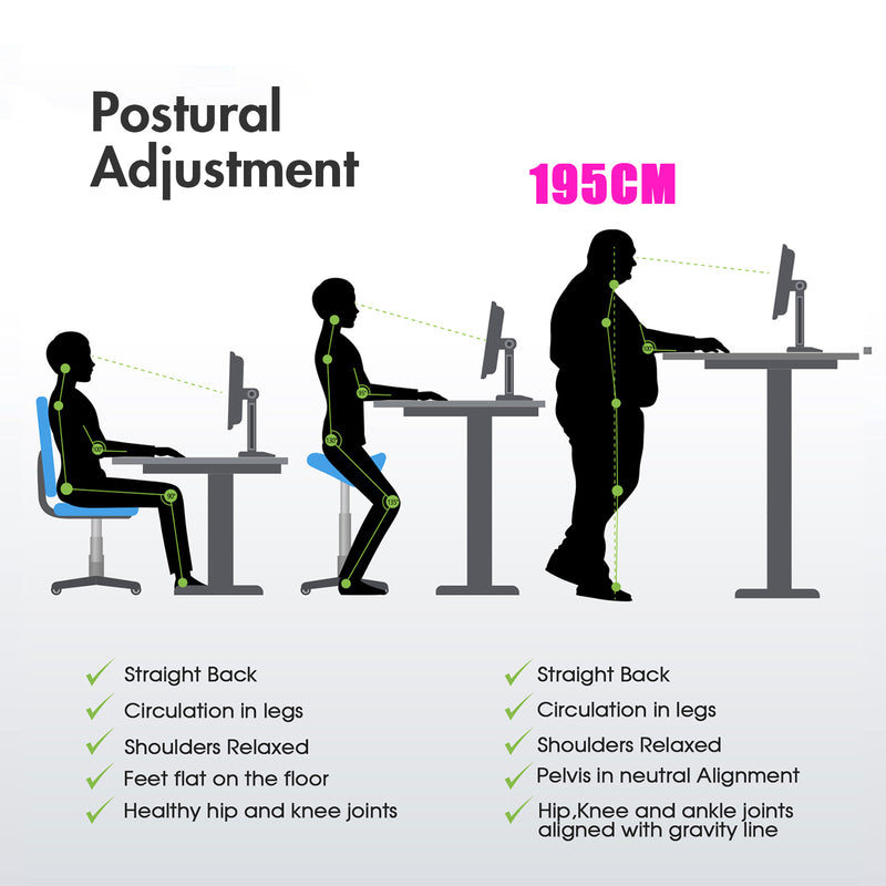 Advwin Electric Adjustable Height Standing Desk 120cm