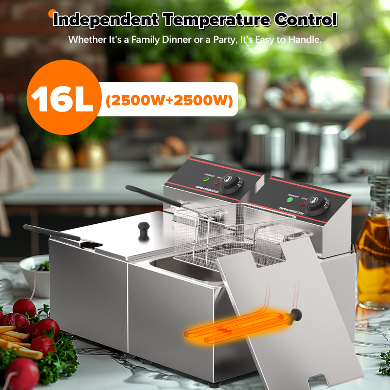 Advwin 16L Commercial Electric Deep Fryer
