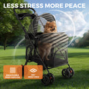 Advwin Foldable Large Pet Stroller w/ 360° Breathable Mesh