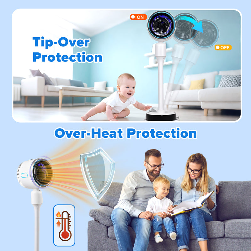 Advwin 4 in 1 Heater & Cooler Pedestal Fan
