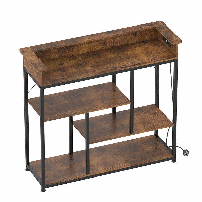 Advwin Narrow Console Table with and Charging Station
