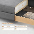 Advwin 2-Seater Velvet Fabric Loveseat Sofa 120cm