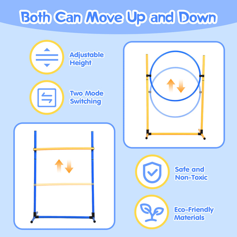 Advwin Dog Agility Equipment Obstacle Course Backyard Set