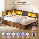 Advwin King Single Corner Bed Frame with Storage Drawers