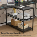 Advwin 236cm 2 Person LED Computer Desks w/ Power Outlets