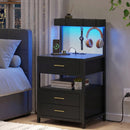 Advwin LED Bedside Table with Charging Station