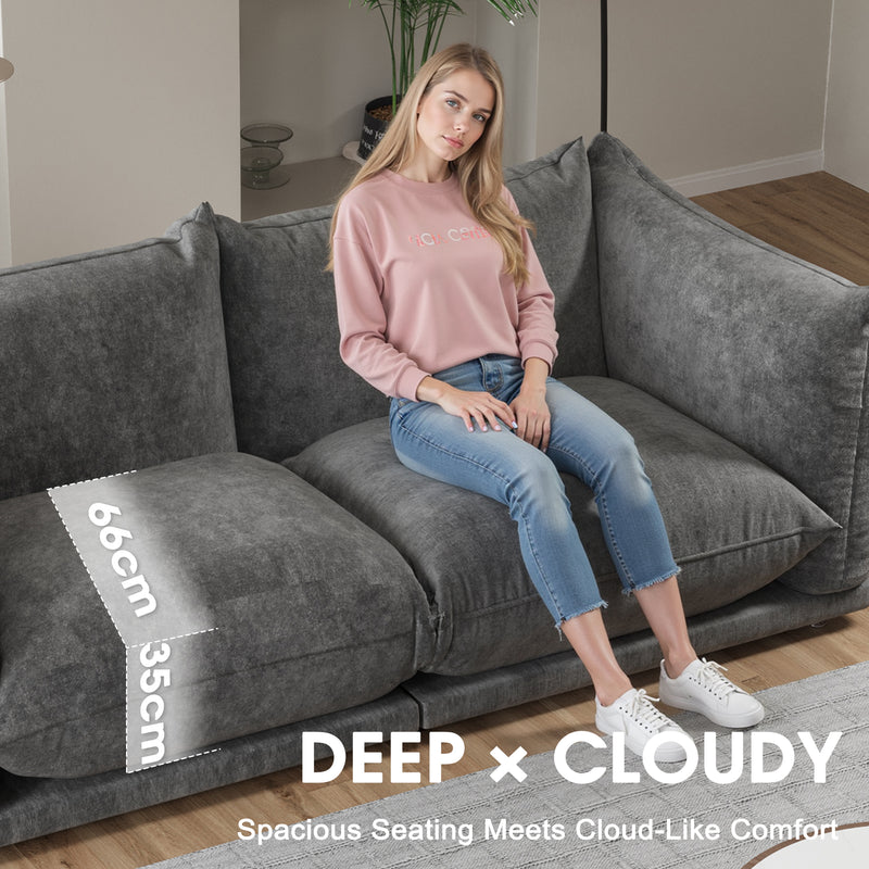 Advwin 178cm Loveseat Sofa Modern Cloud Couch