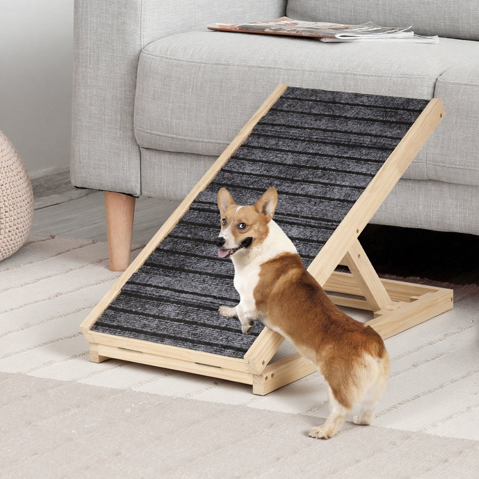 Advwin Upgraded Anti-Slip Dog Pet Ramp Foldable 70x35cm