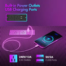 Advwin L Shaped Gaming Desk with LED Lights