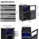 Advwin 80L 2-Door Mini Fridge with Freezer