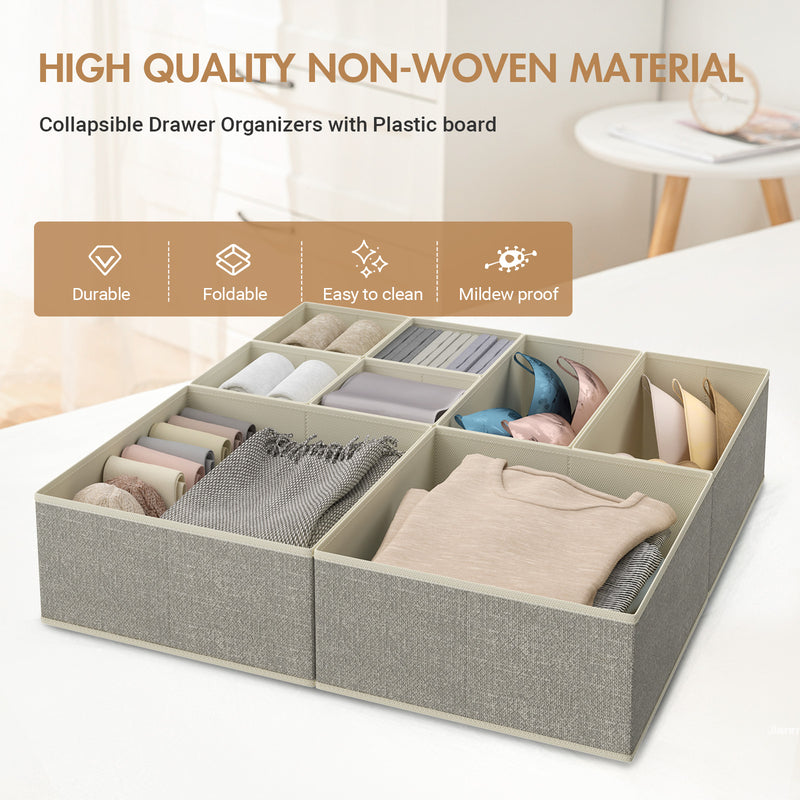 Advwin 8 Pack Underwear Drawer Organiser Storage Box