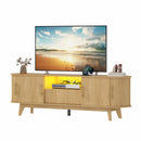 Advwin 157cm TV unit Cabinet w/ Power Outlet & LED Light