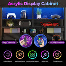 Advwin L Shaped Gaming Desk with LED Lights 130cm