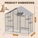 Advwin Large Walk-in Catio Cat Enclosure 201x96x195cm