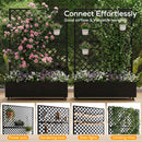 Advwin Planter Box Privacy Screen with Trellis & Wheels