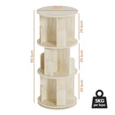 Advwin 3-Tier Rotating Corner Bookshelf 95.5cm