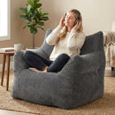 Advwin 83*90cm Corduroy Bean Bag Chair with Backrest