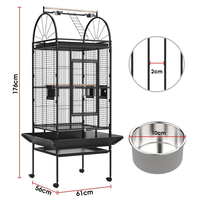 Advwin Large Bird Cage Top Ladder Parrot Aviary