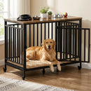 Advwin Heavy Duty Dog Kennel 101cm w/ Wheels Wooden Cage