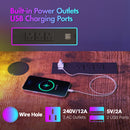 Advwin L Shaped Gaming Desk with LED Lights