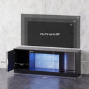Advwin 145cm LED TV Unit with Adjustable Glass Shelves