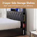 Advwin Queen Bed Frame with 4 Storage Drawers