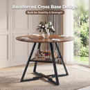 Advwin 107cm Round Dining Table 4-6 Seater