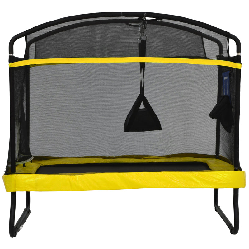 Advwin Trampoline for Kids with Basketball Hoop & Swing