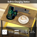 Advwin LED Bedside Table With Charging Station