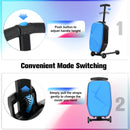 Advwin 2-in-1 Foldable Scooter Suitcase LED Wheels