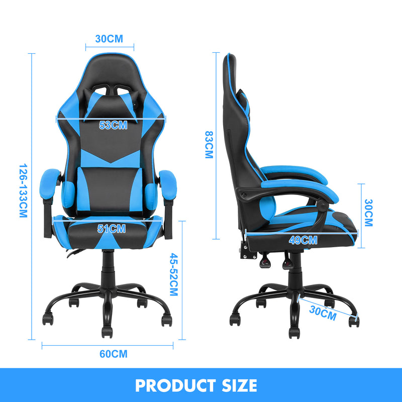 Gaming Desk & Gaming Chair Tilt 135° Blue