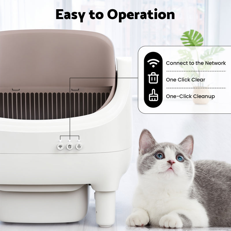 Advwin Open Top Automatic Self Cleaning Cat Litter Box