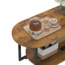 Advwin 2-Tier Coffee Table with Open Storage Shelf