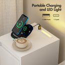 Advwin LED End Table Sofa Side Table with Drawers