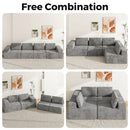 Advwin 4 Seater L-Shaped Chenille Modular Sectional Sofa
