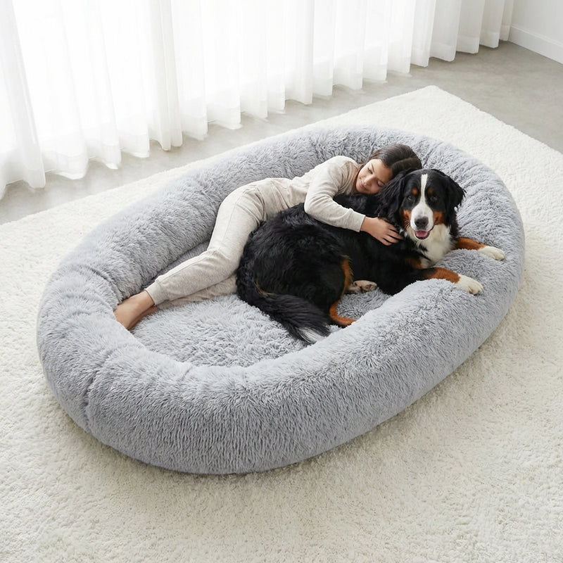 Advwin Human Dog Bed 174x120x24 cm with Storage Pocket