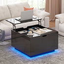 Advwin High Gloss Lift Top Coffee Table with LED