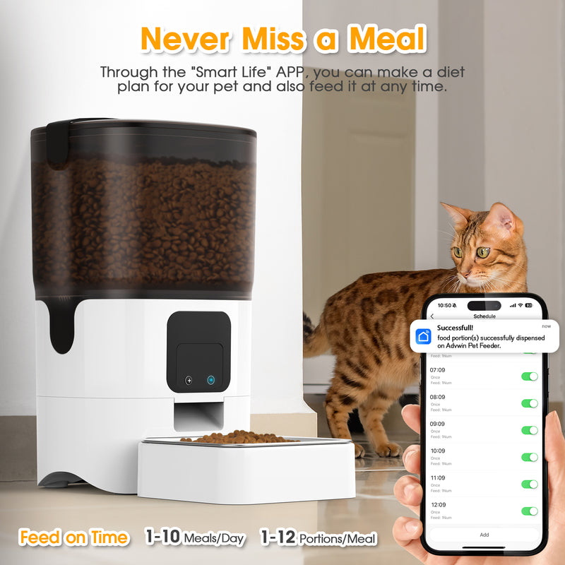 Advwin Automatic Cat Feeder WiFi & Pet Water Fountain