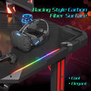 Advwin RGB Gaming Desk & Gaming Chair Set Gray+Blue