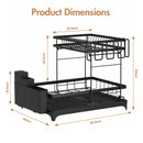 Advwin 2 Tier Dish Plate Drainer Cutlery Holder