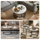 Advwin Nesting Coffee Table Set of 2 Marble Effect (Pre-Order)