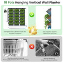 Advwin Wall Mounted Planter 18 Pots w/ Drip Irrigation Hose